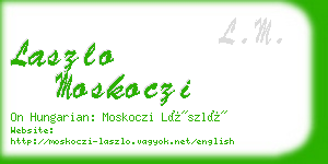 laszlo moskoczi business card
